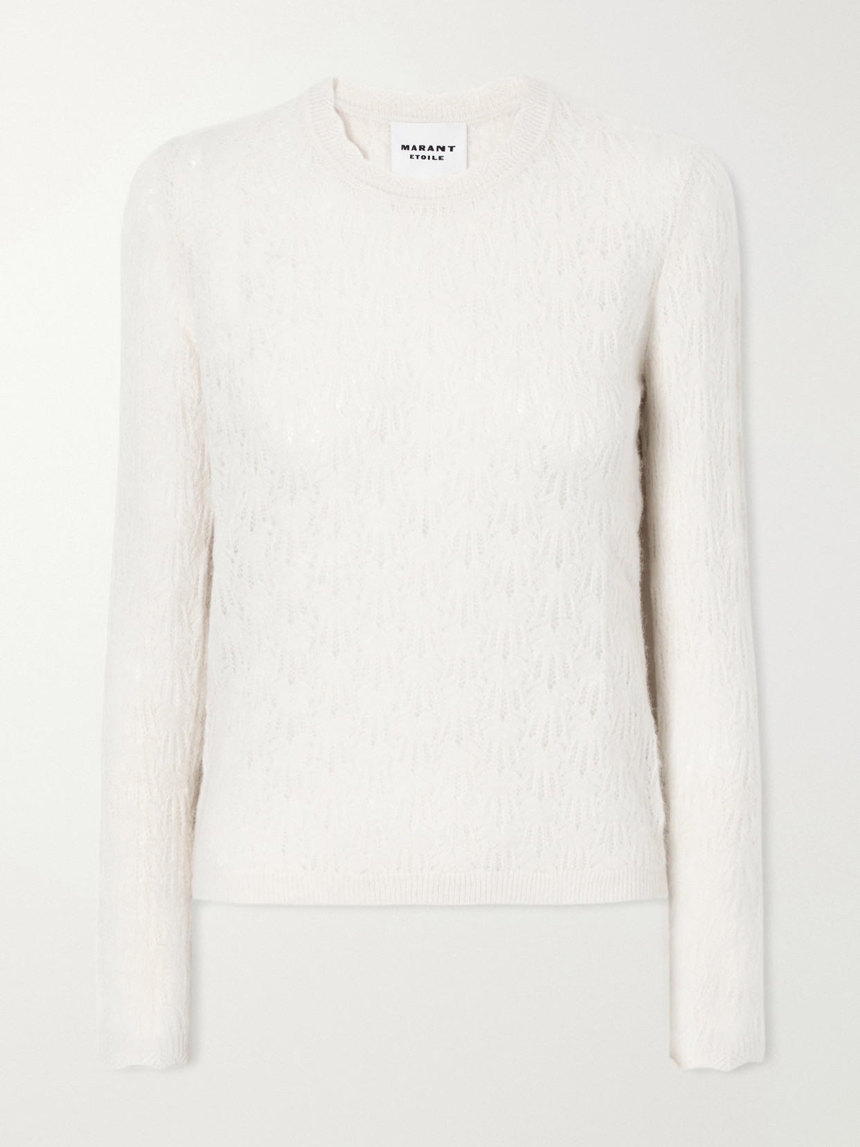 Isabel Marant Étoile Obeline Wool-blend Chrochet Sweater In Neutrals