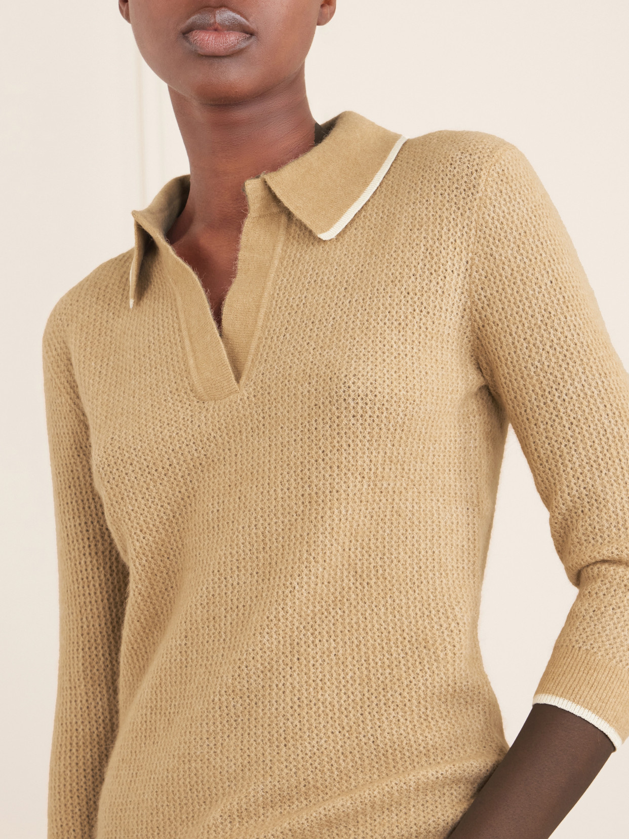 Marant Étoile - Nathalie Ribbed-Detail Wool-Blend Knitted Polo