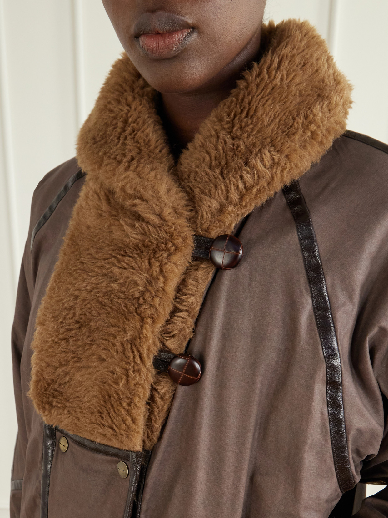 Marant Étoile - Olinka Plush-Trimmed Coat