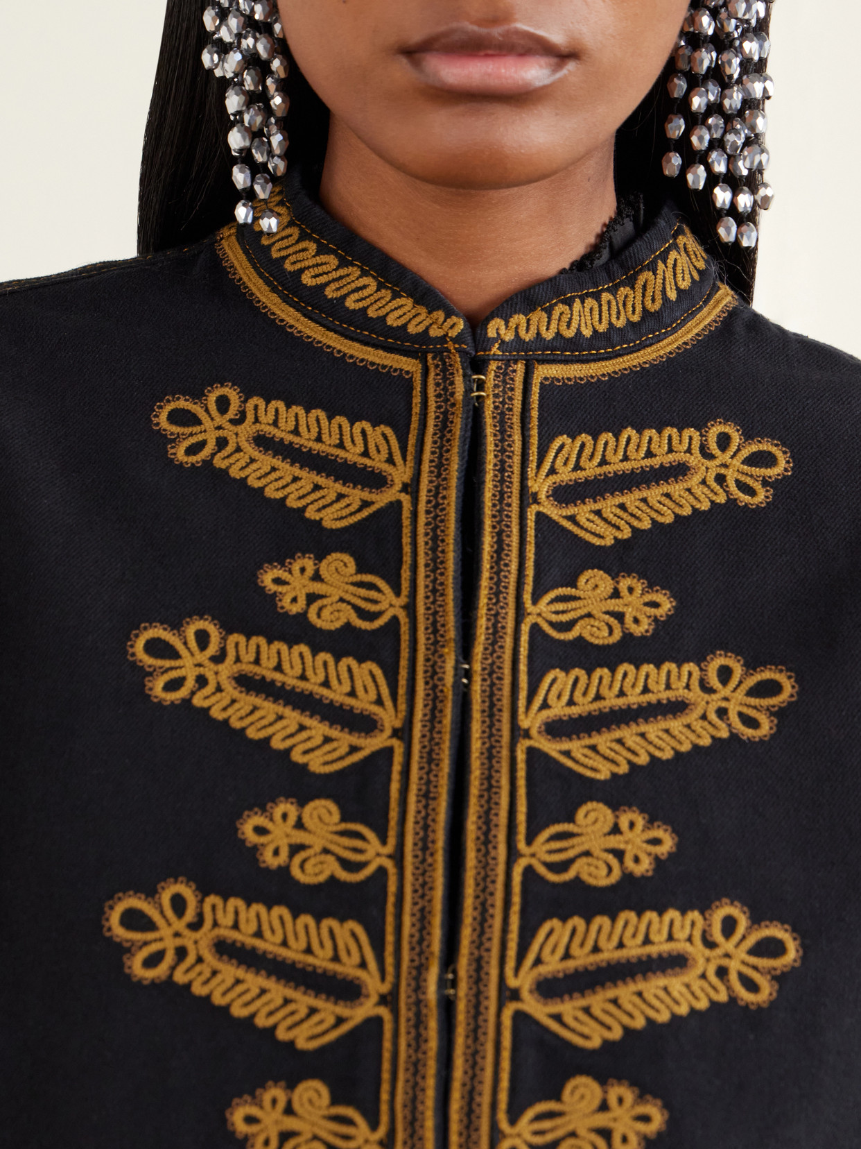 Marant Étoile - Emailia Embroidered Padded Cotton-Twill Jacket