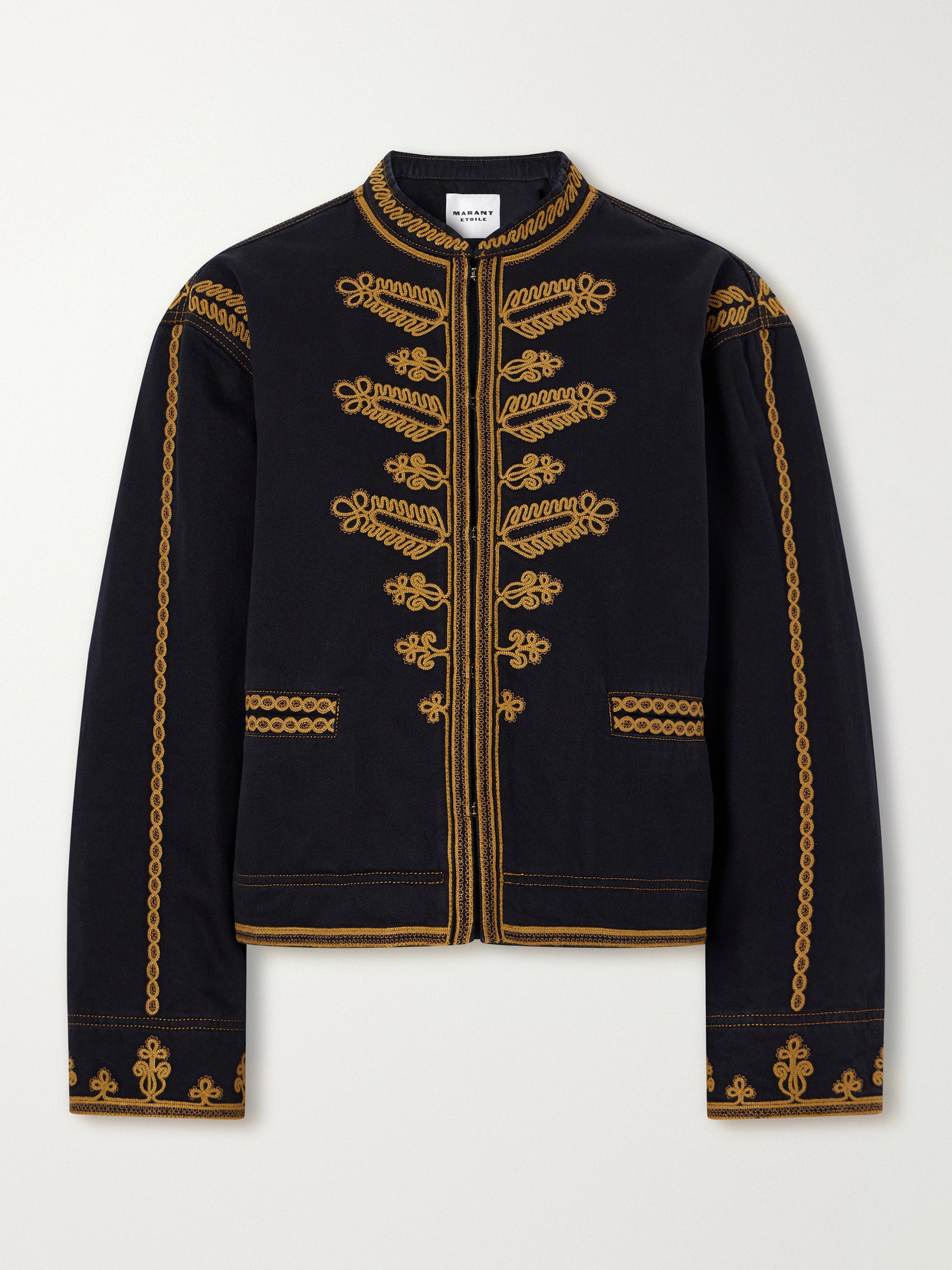 Marant Étoile - Emailia Embroidered Padded Cotton-Twill Jacket
