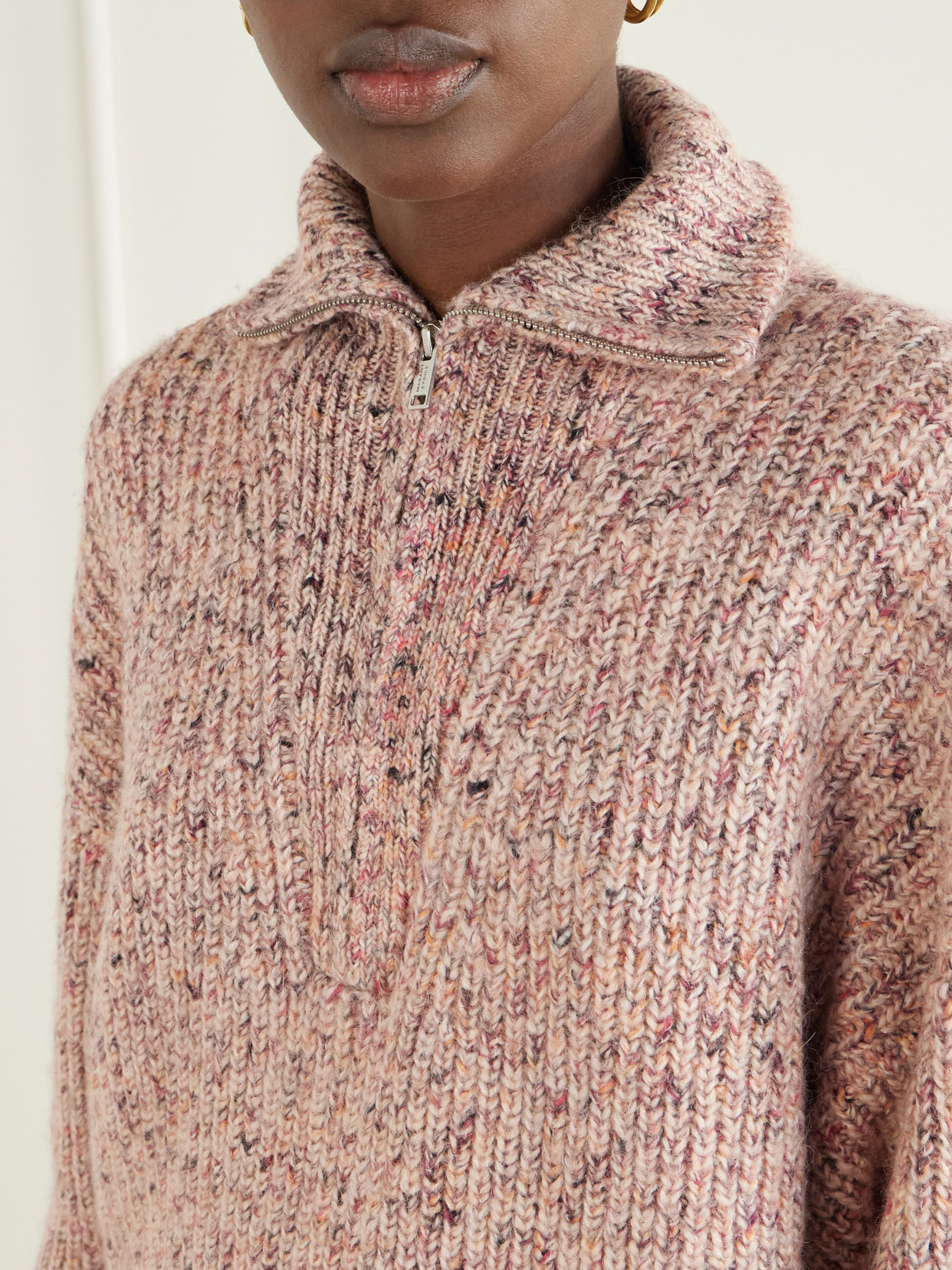 Marant Étoile - Anita Ribbed Half-Zip Sweater