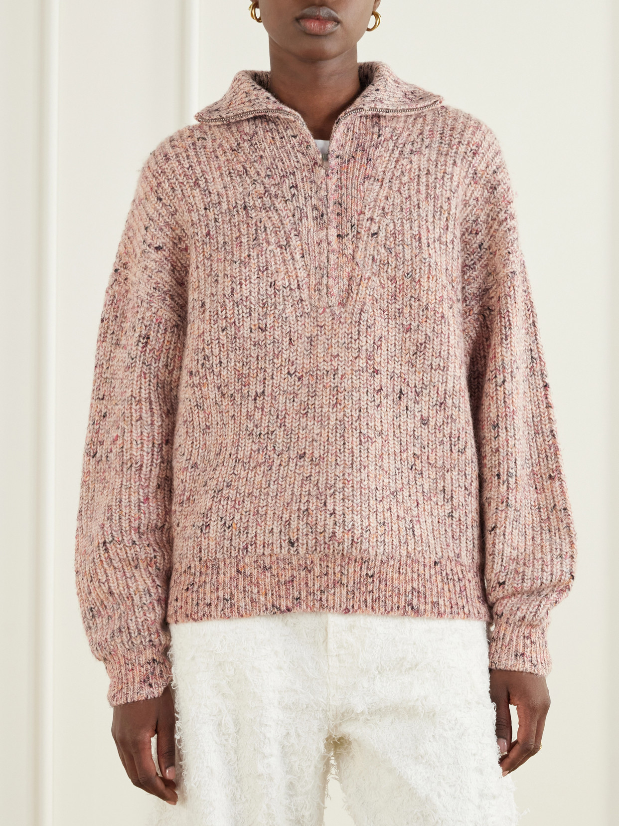 Marant Étoile - Anita Ribbed Half-Zip Sweater