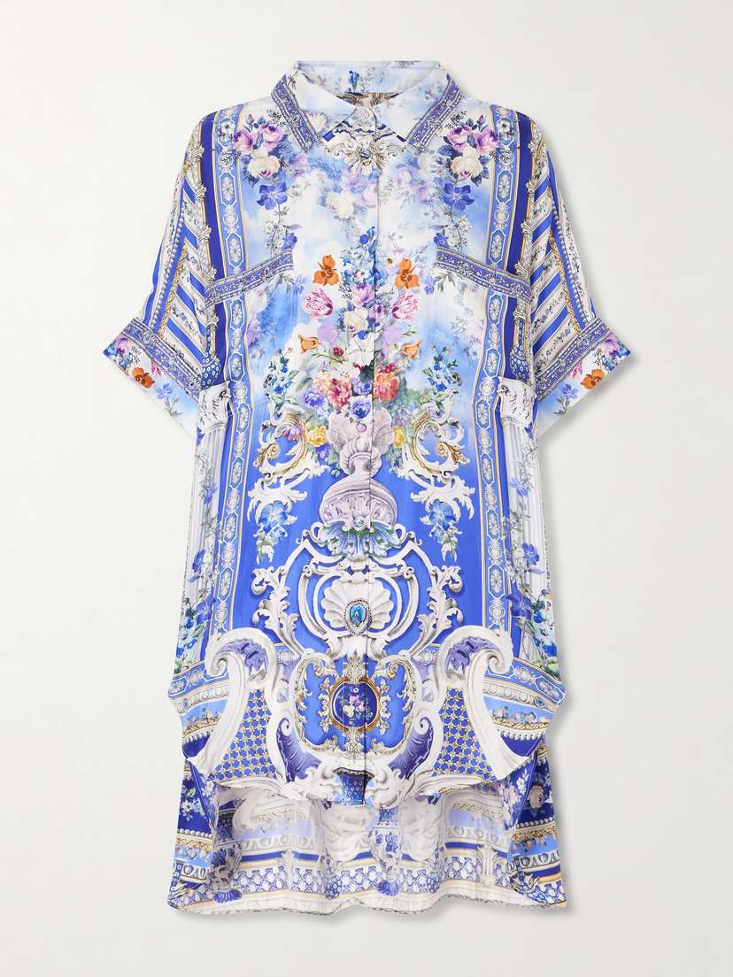 Camilla Oversized Printed Silk Shirt