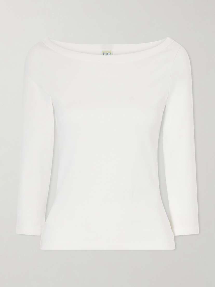 FLORE FLORE Steffi Ribbed Organic Cotton-jersey T-shirt