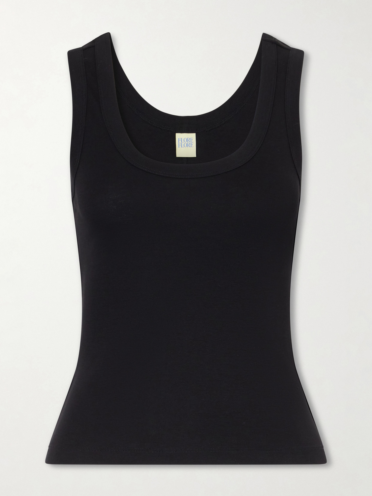 Flore Flore Hillie Organic Cotton-jersey Tank Top In Black