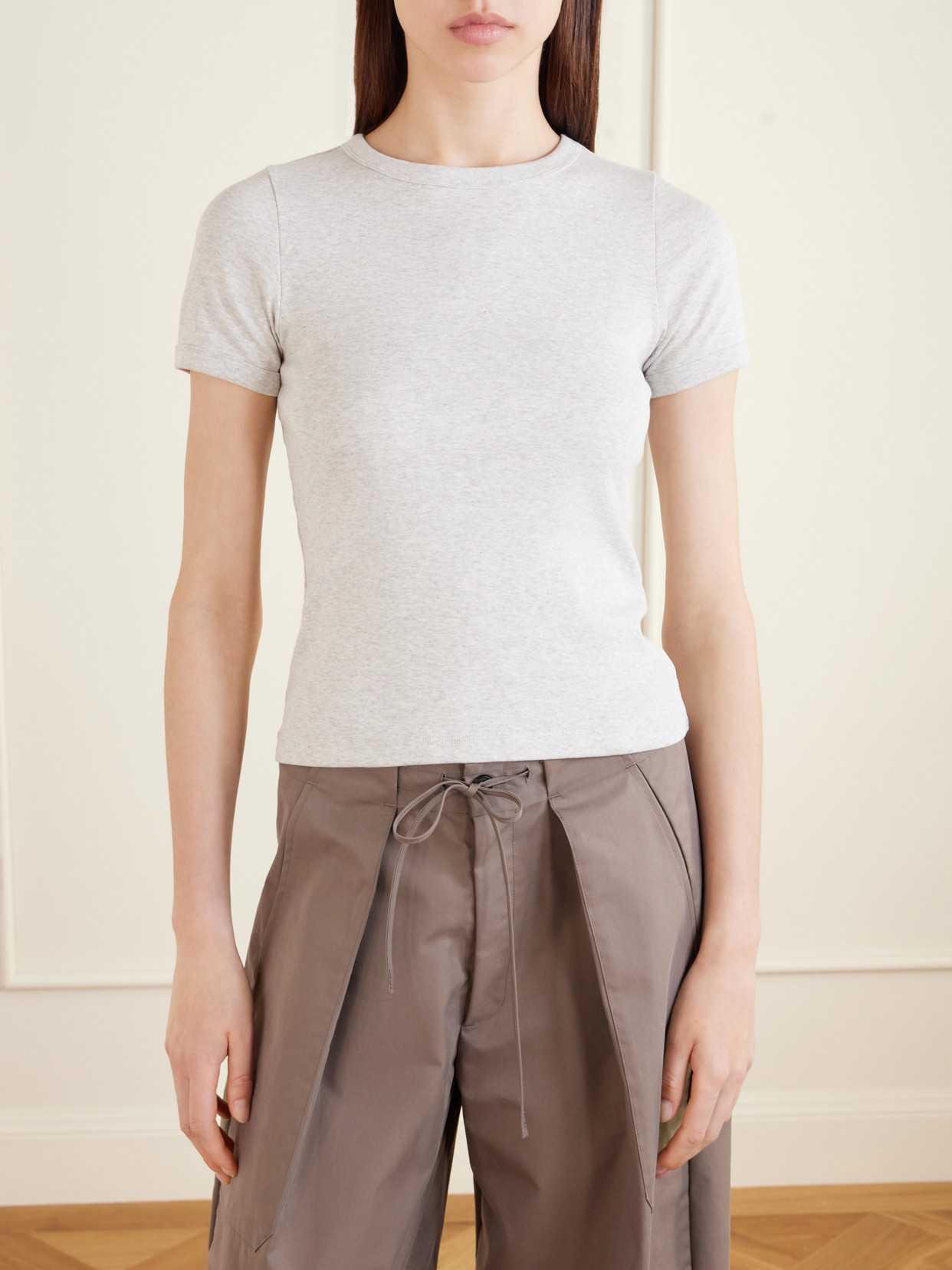 Car Ribbed Organic Cotton-Jersey T-Shirt