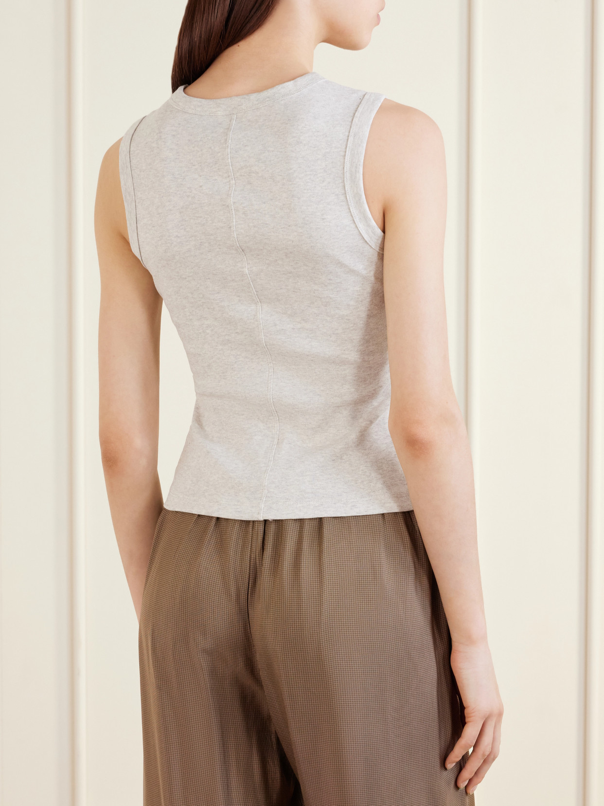 Esmé Ribbed Organic Cotton-Jersey Tank