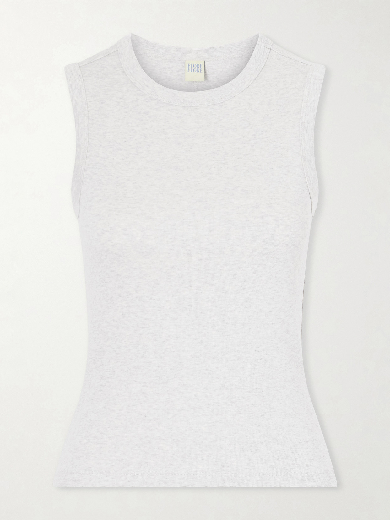 Flore Flore Esmé Ribbed Organic Cotton-jersey Tank In White