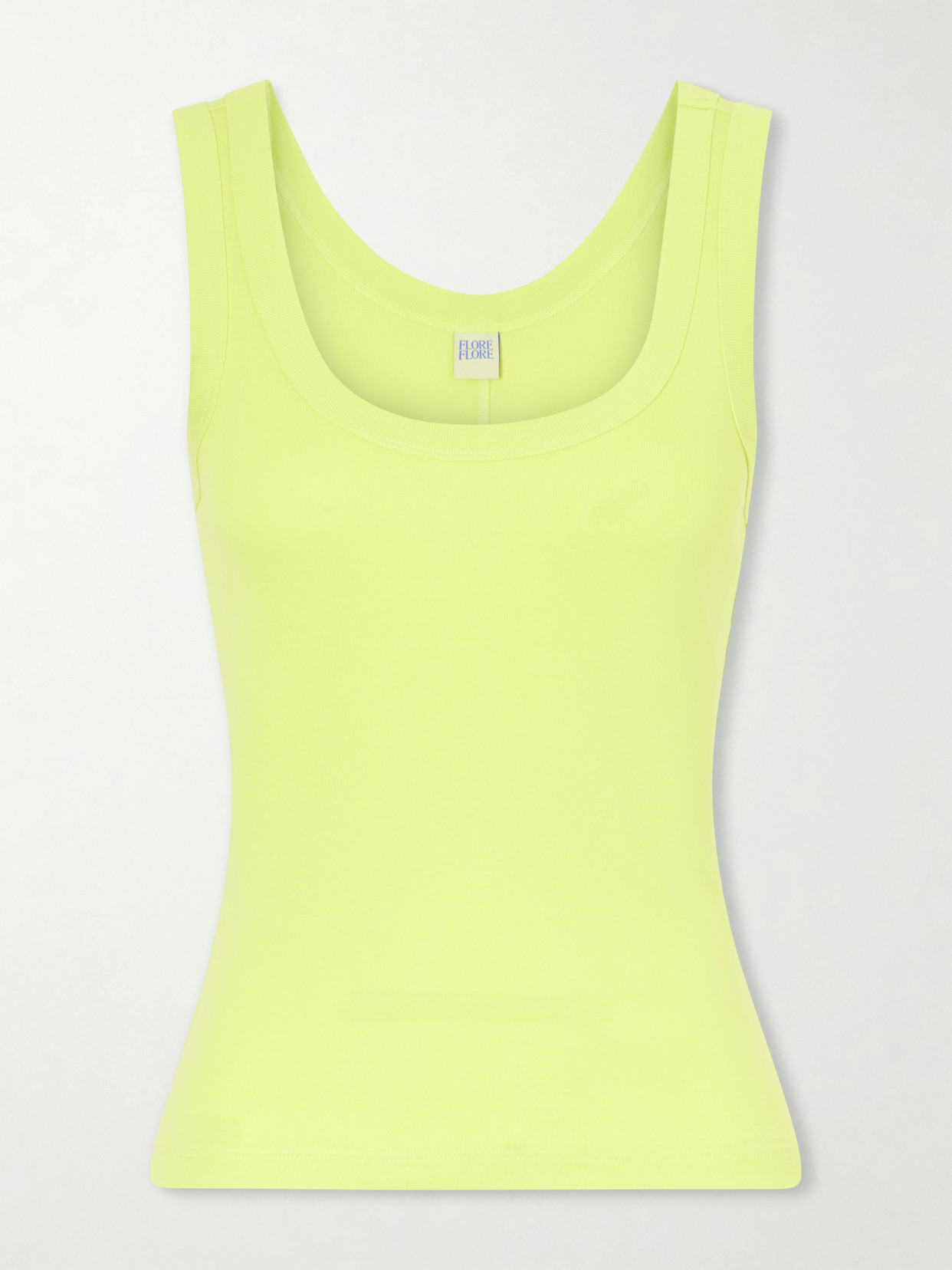 Flore Flore Hillie Organic Cotton-jersey Tank Top In Yellow