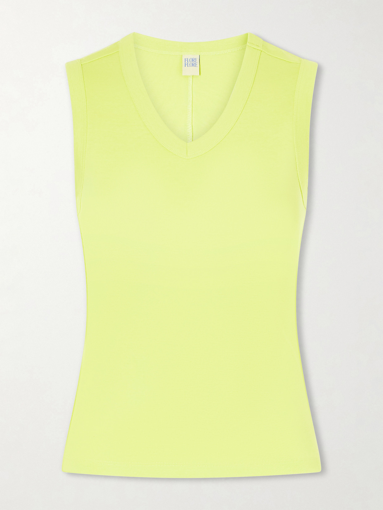 Flore Flore Jill Organic Cotton-jersey Tank Top In Green