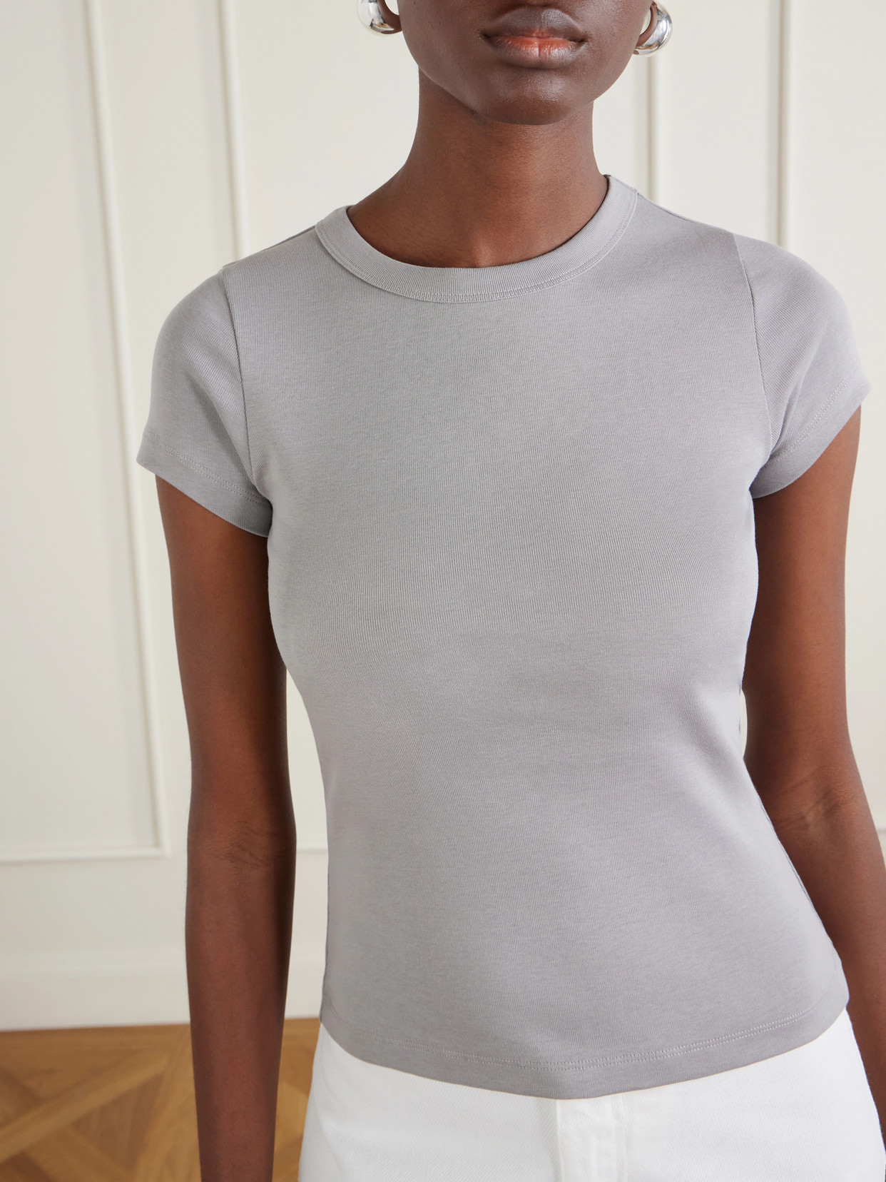 Car Baby Tee Ribbed Organic Cotton-Jersey T-Shirt