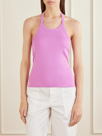 FLORE FLORE Angie organic cotton-jersey halterneck tank