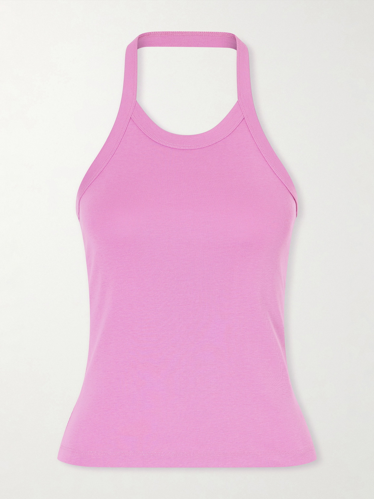 Flore Flore Angie Organic Cotton-jersey Halterneck Tank In Pink