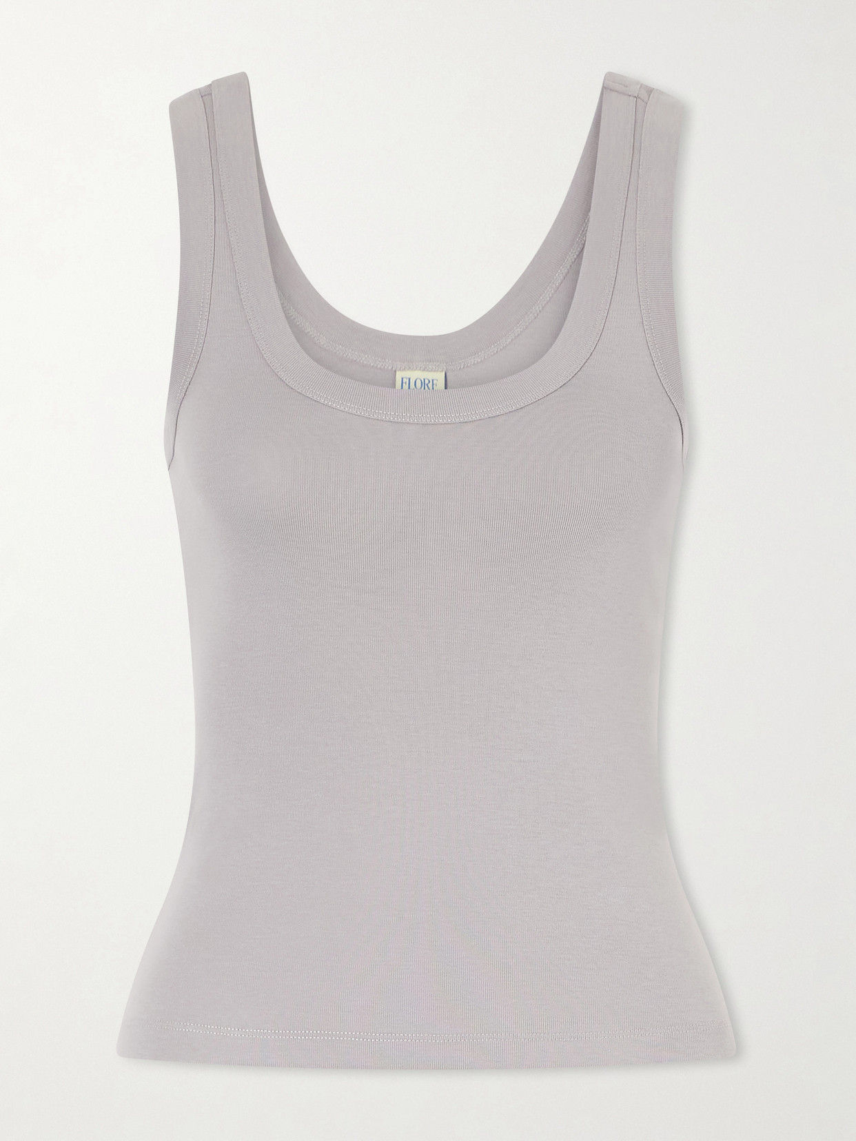 Flore Flore Hillie Organic Cotton-jersey Tank In Gray