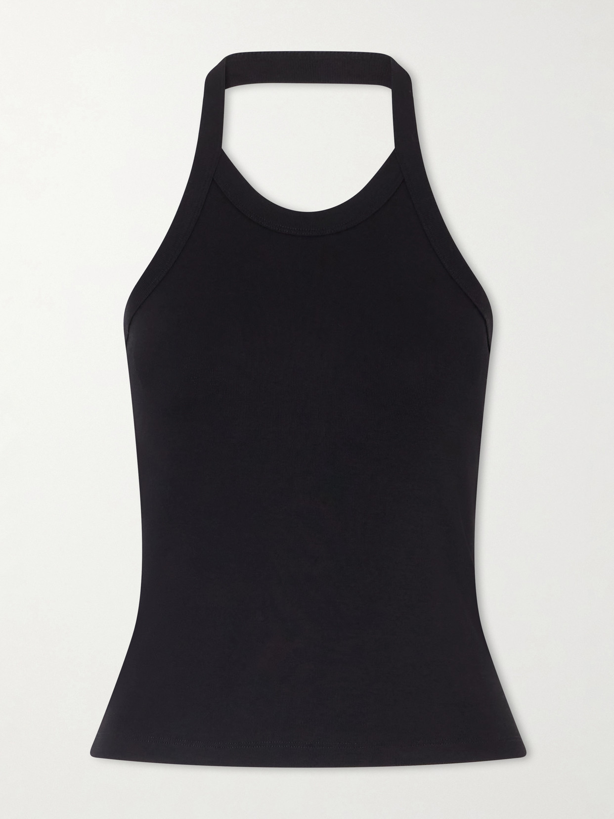 Flore Flore Angie Organic Cotton-jersey Halterneck Tank In Black