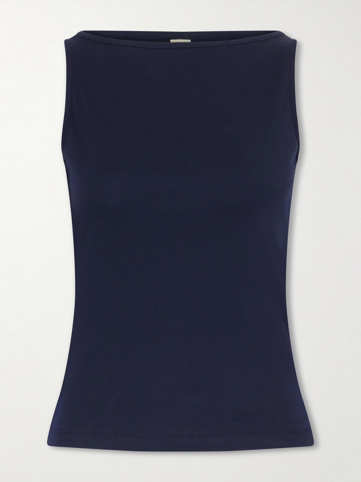 Flore Flore Timmi Ribbed Organic Cotton Tank In Blue