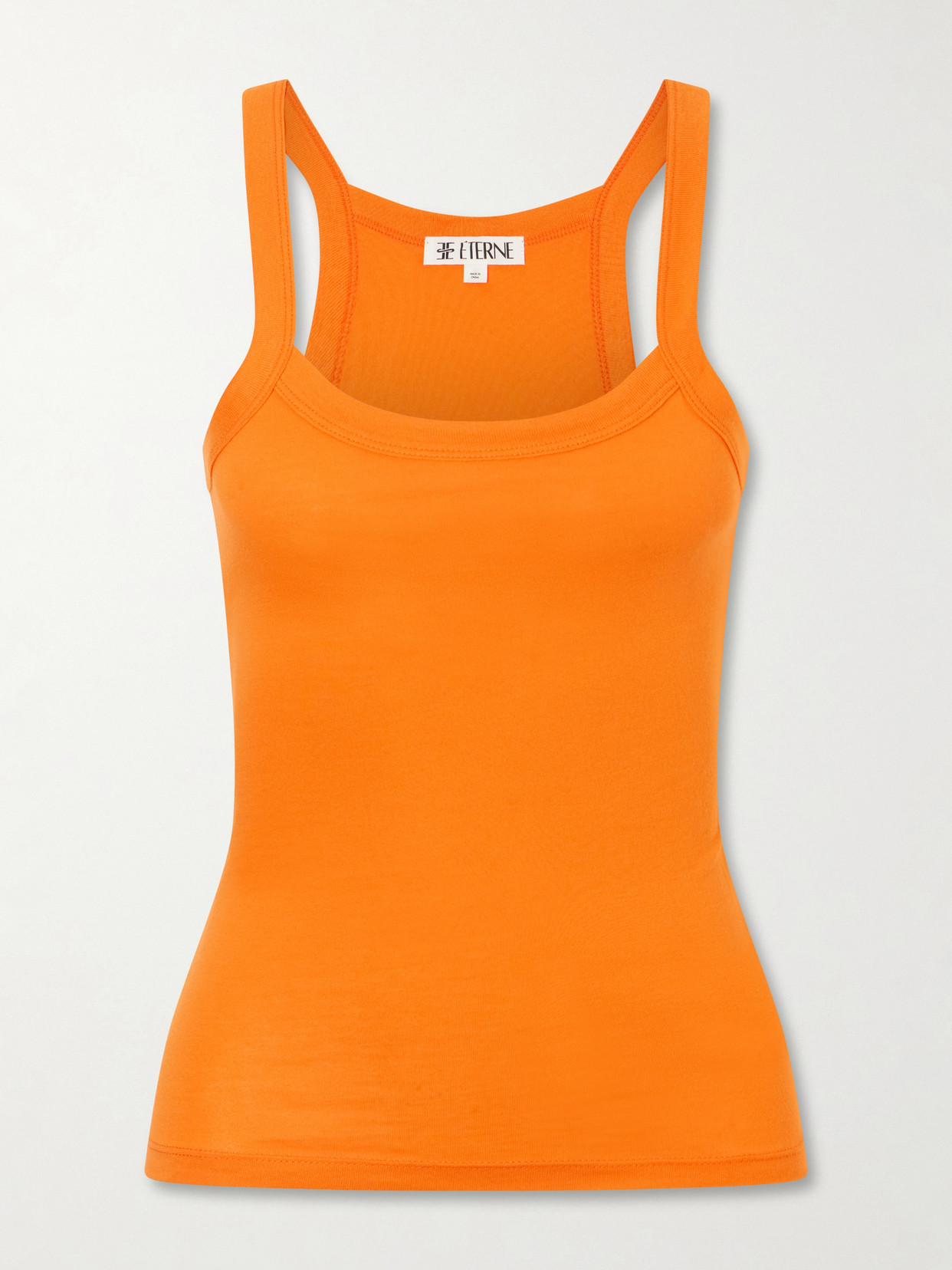 Éterne Duke Cotton-blend Tank In Orange