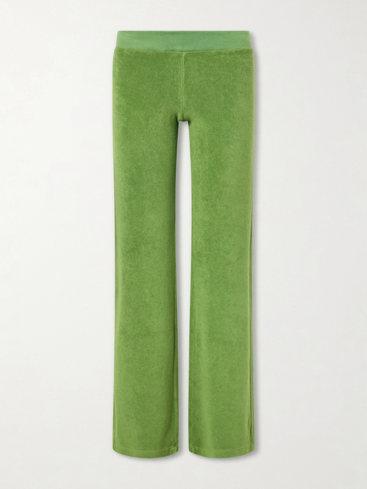 Éterne Cotton-blend Wide-leg Pants In Green