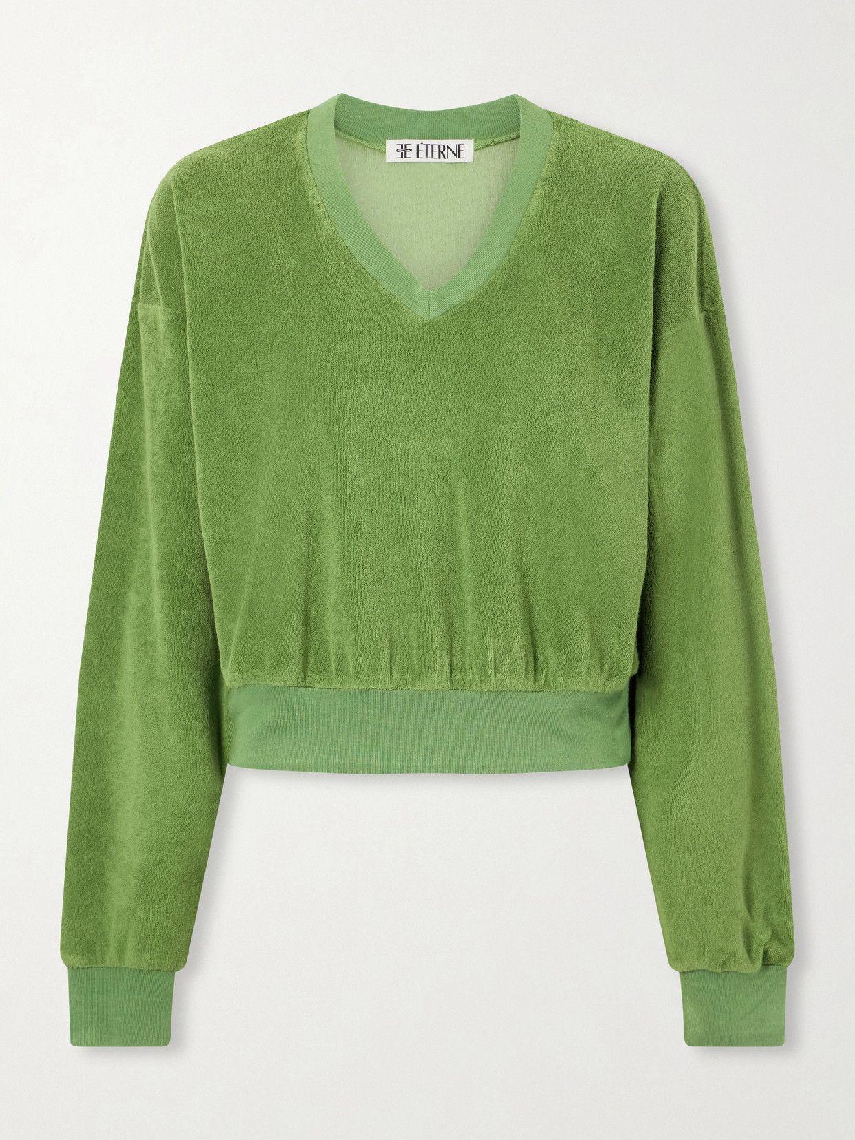 Éterne Cotton-blend Terry Sweatshirt In Green