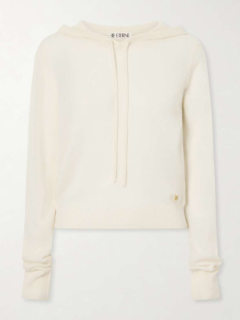 ÉTERNE Embellished Cashmere Hoodie