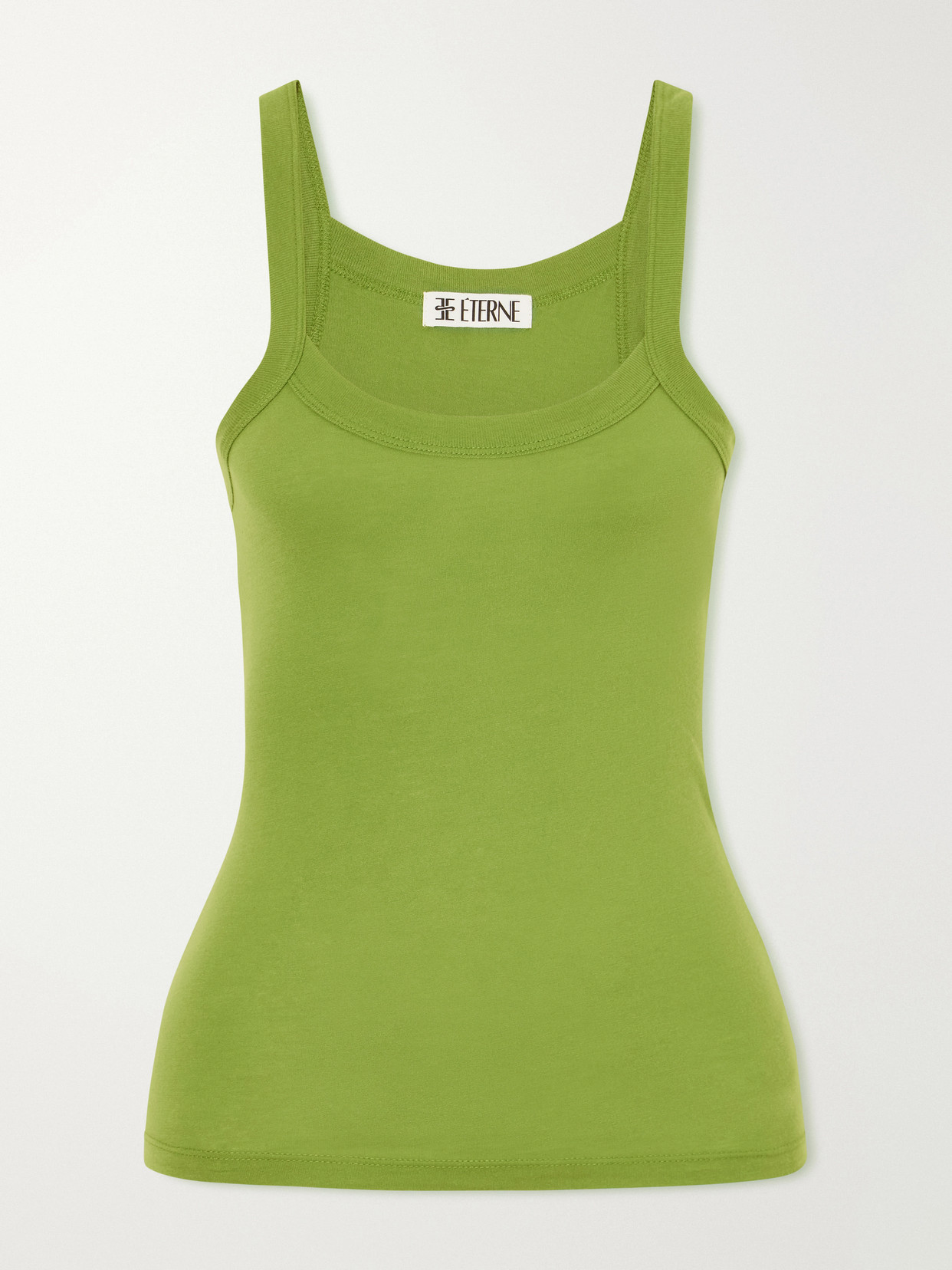 Éterne Duke Cotton-blend Tank In Green