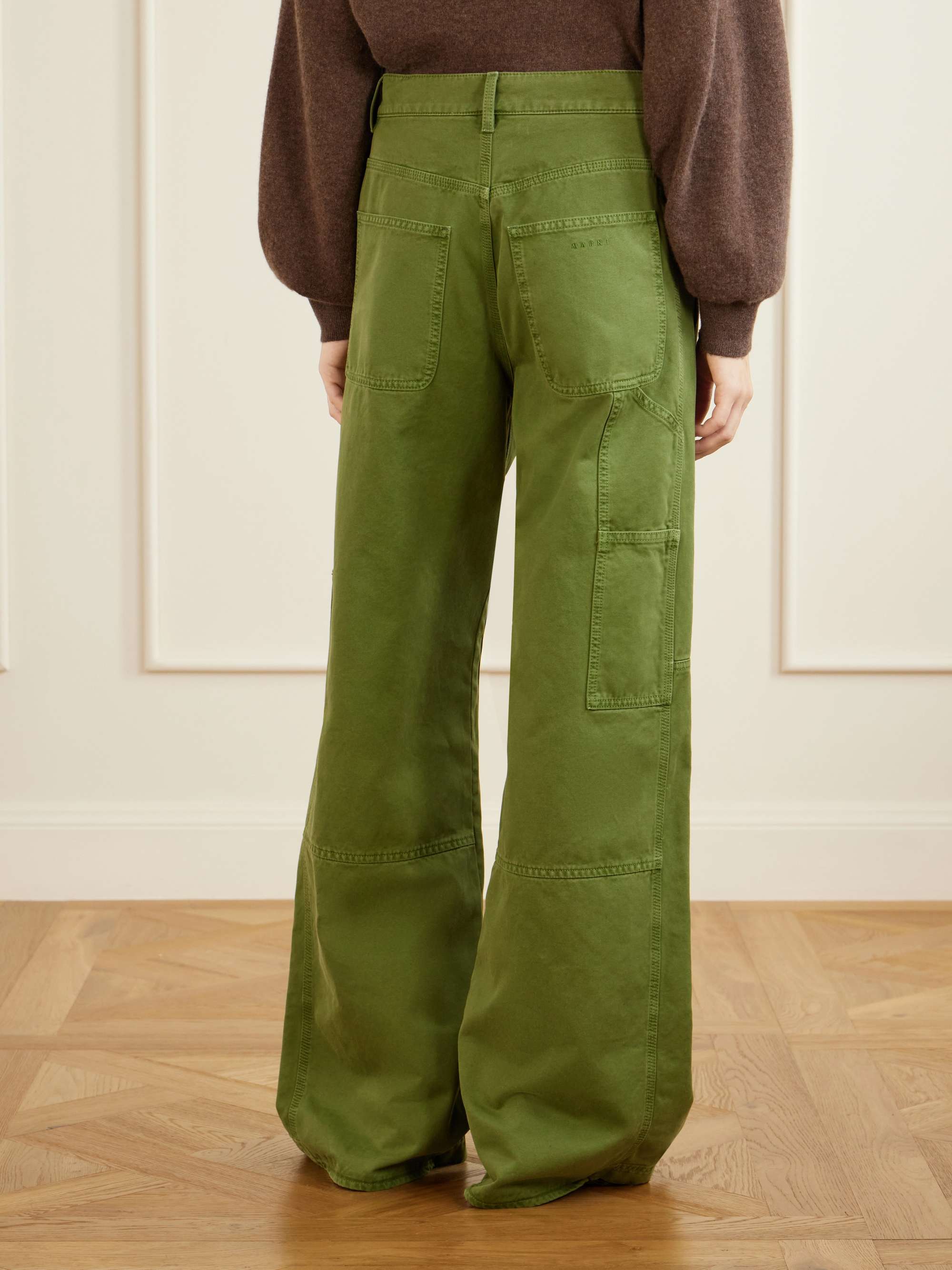 MARNI Cotton-drill wide-leg cargo pants | NET-A-PORTER