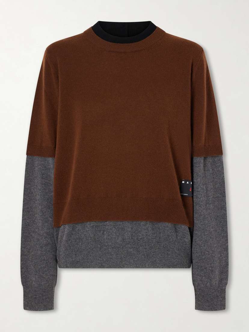 Marni Logo-appliquéd Cashmere Cardigan