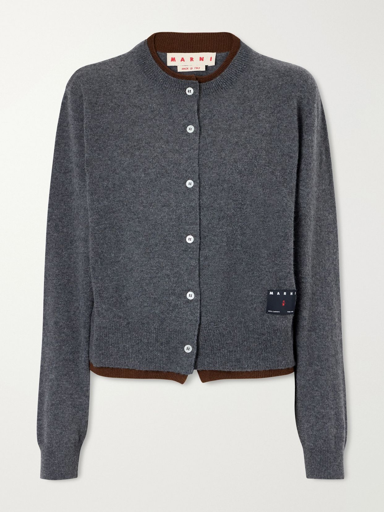 layered cashmere cardigan