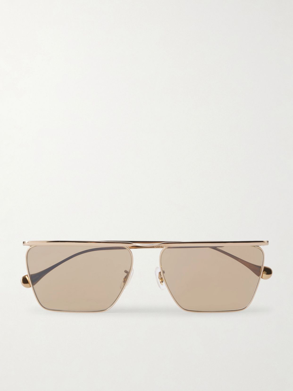 Jil Sander aviator-style gold-toned sunglasses