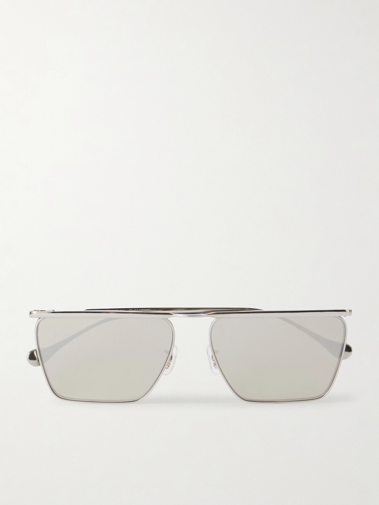 Oliver Peoples + Jil Sander Aviator-style Silver-tone Sunglasses In Metallic