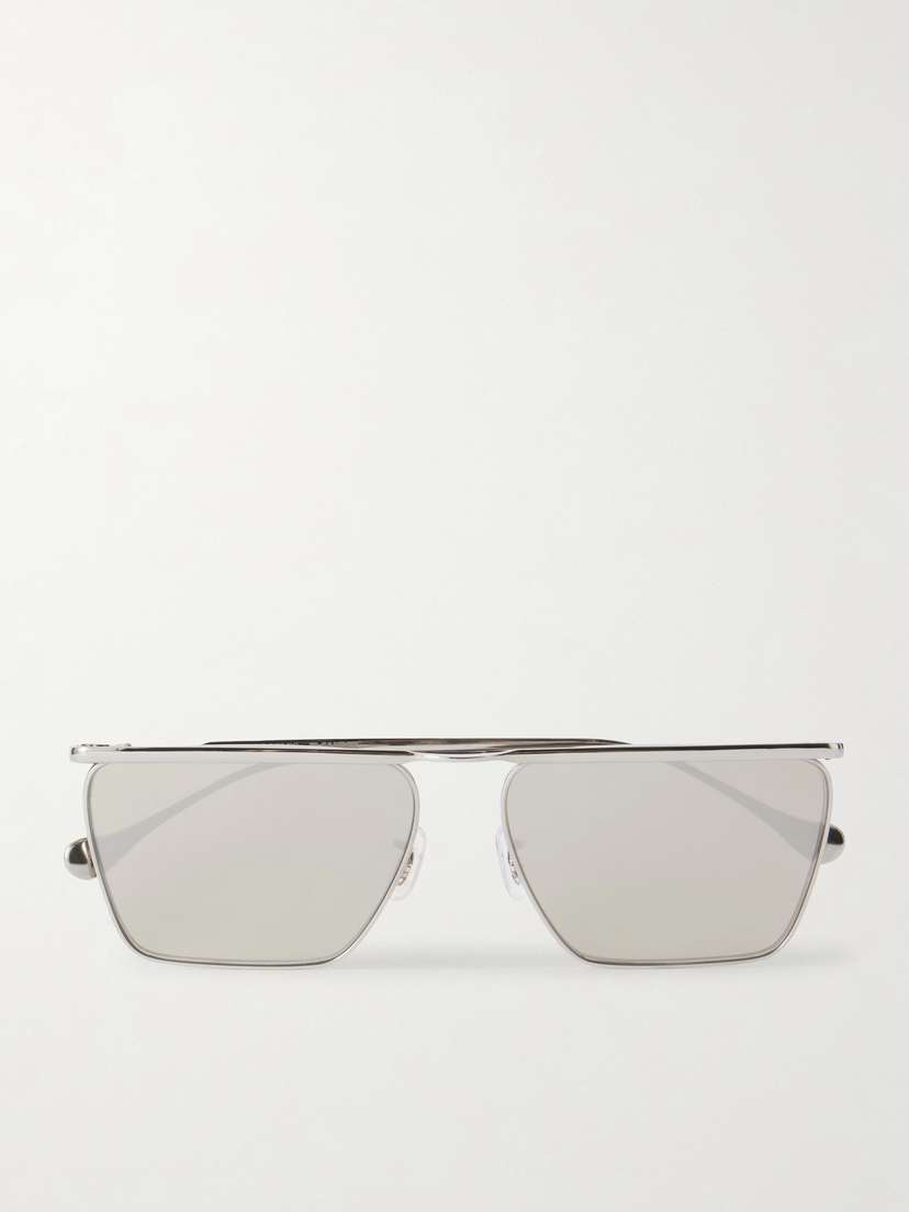 Oliver Peoples + Jil Sander Aviator-style Silver-tone Sunglasses