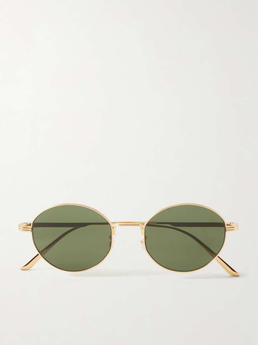 Oliver Peoples + Khaite 1994c Round-frame Metal Sunglasses