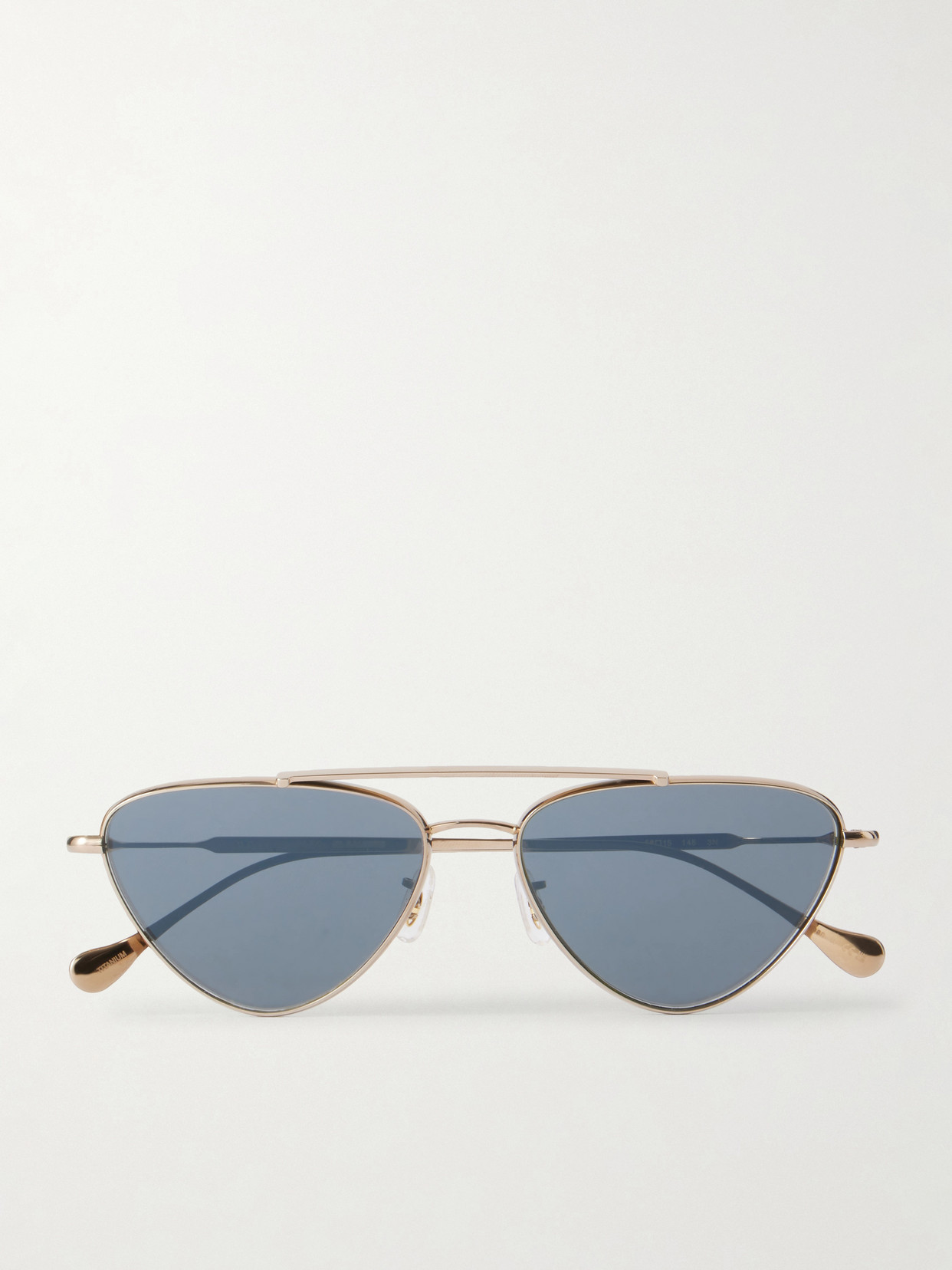 Oliver Peoples + Jil Sander Aviator-style Gold-tone Titanium Sunglasses