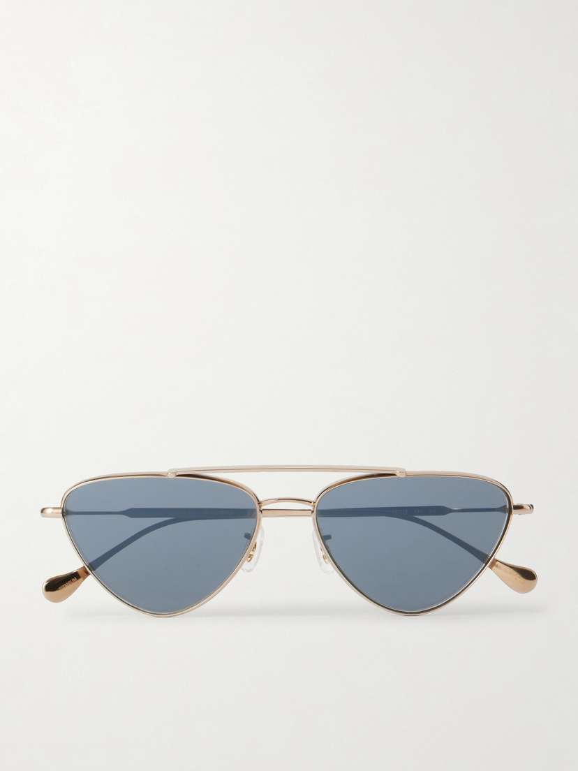 Oliver Peoples + Jil Sander Aviator-style Gold-tone Titanium Sunglasses