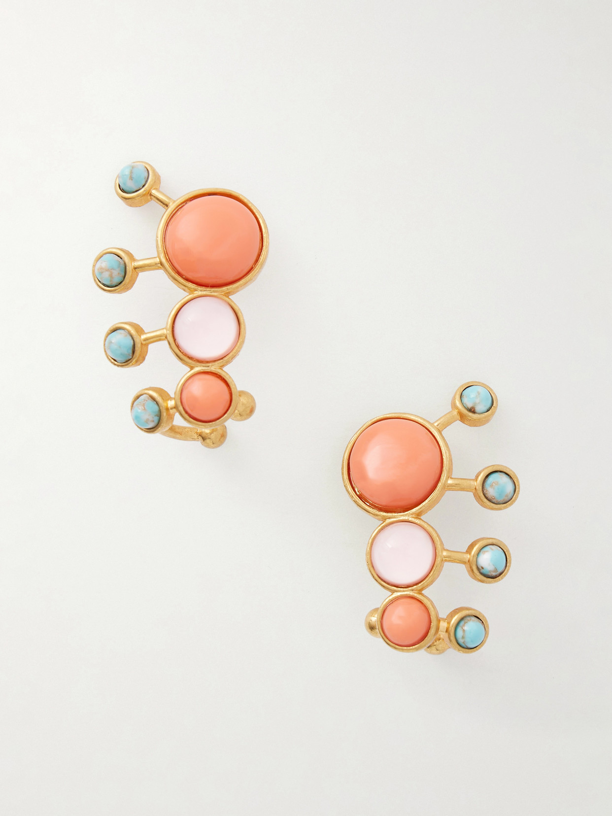 Sonia Petroff Zinnia Embellished Earrings In Gold