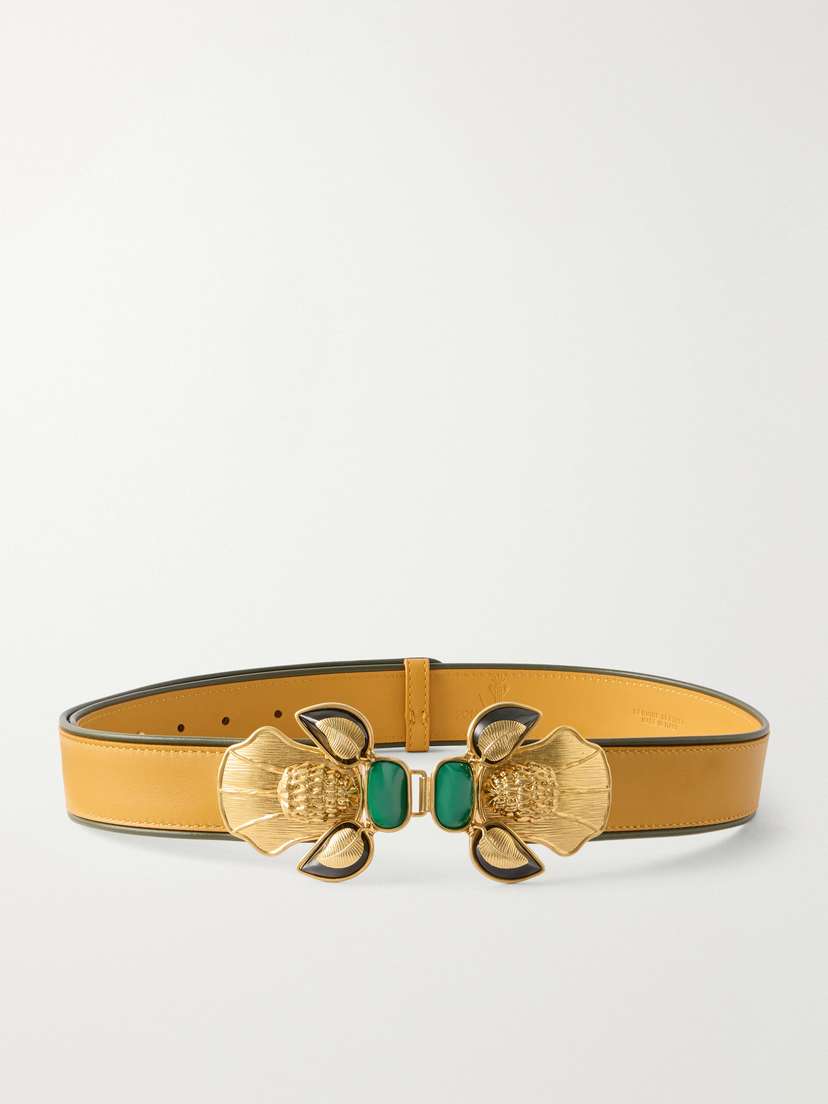 Sonia Petroff Bee Gold-tone And Leather Belt