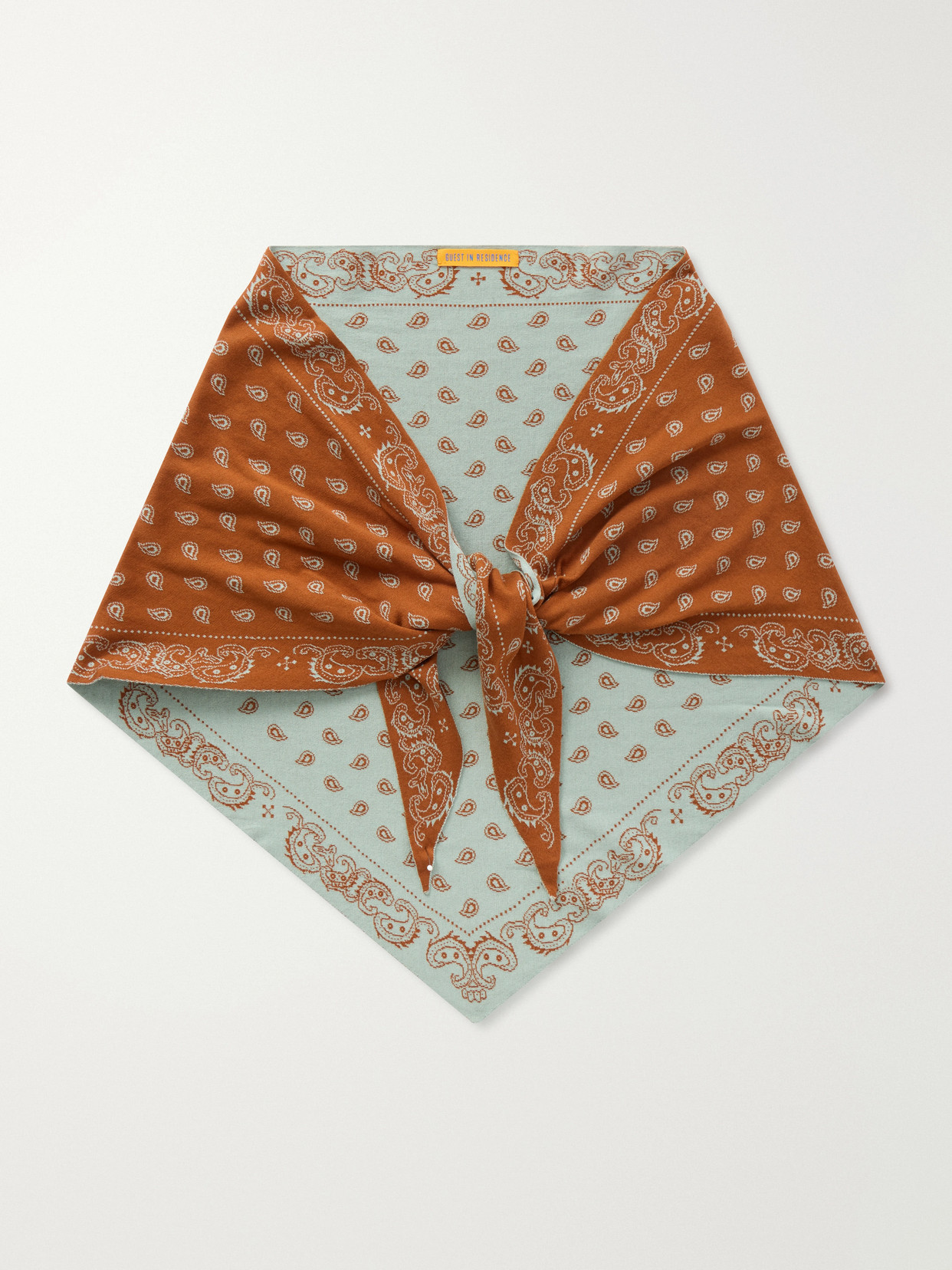 Guest In Residence - The Wild Rag Cotton And Silk-blend Jacquard Scarf - Green
