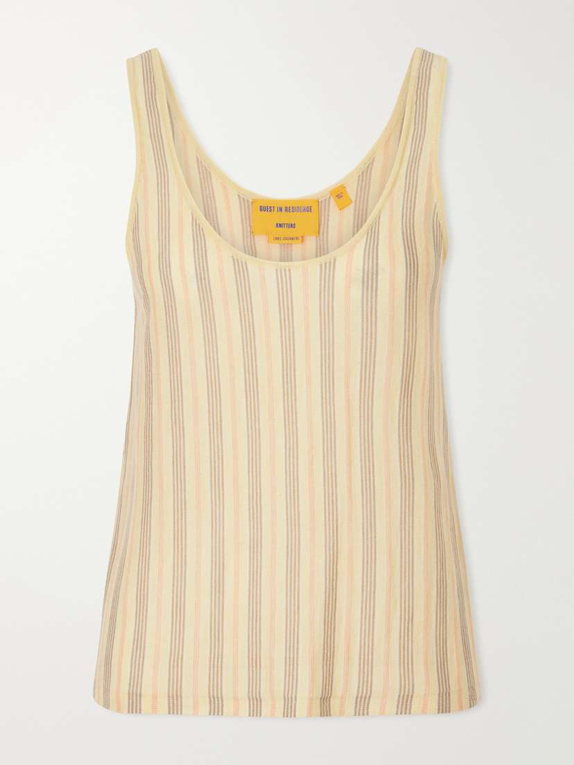 Guest In Residence Striped Cashmere Tank | Thumbnail 6 Guest In Residence Striped Cashmere Tank | Thumbnail 6