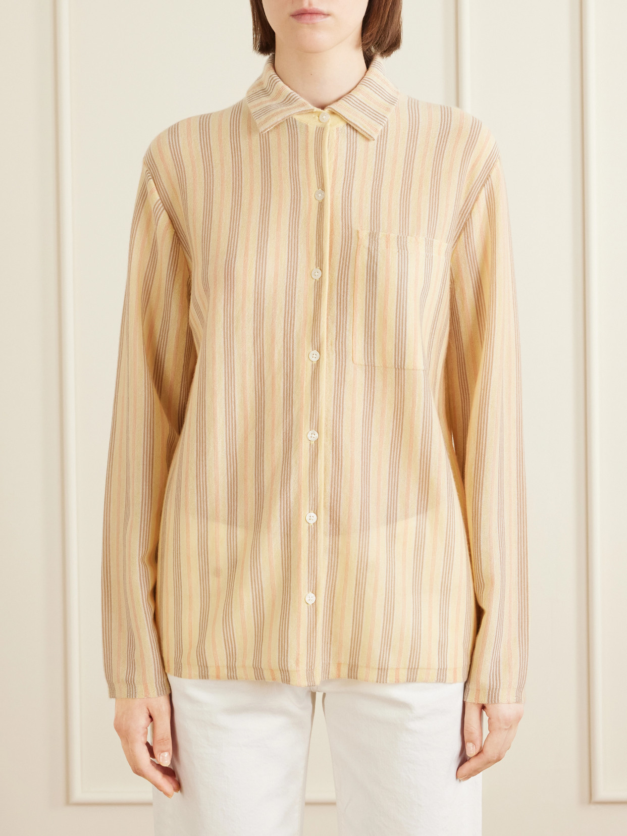 Showtime Striped Cashmere Shirt