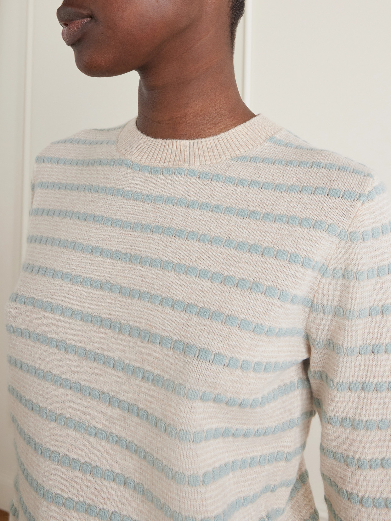Pebble Stripe Cashmere Sweater