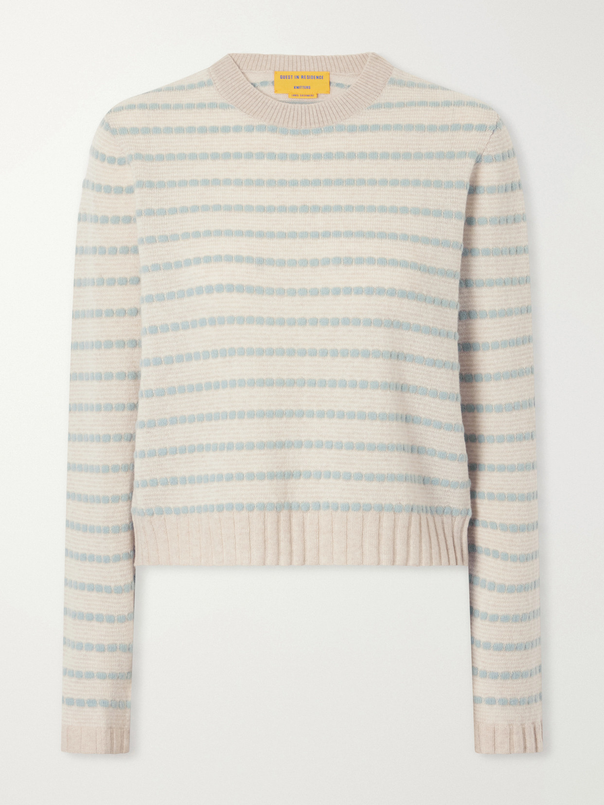 Guest In Residence - Pebble Stripe Cashmere Sweater - Green