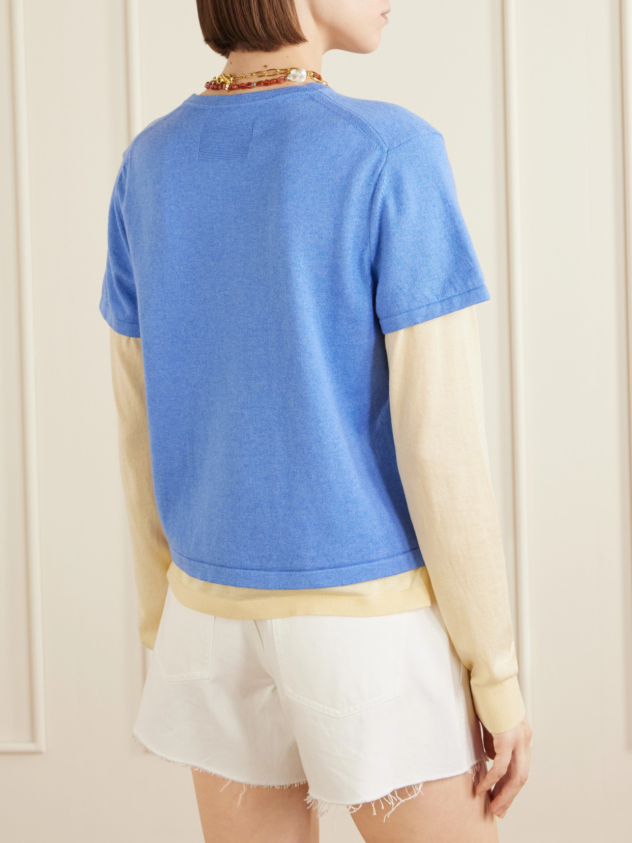Layer Cotton, Cashmere And Silk Blend T-Shirt