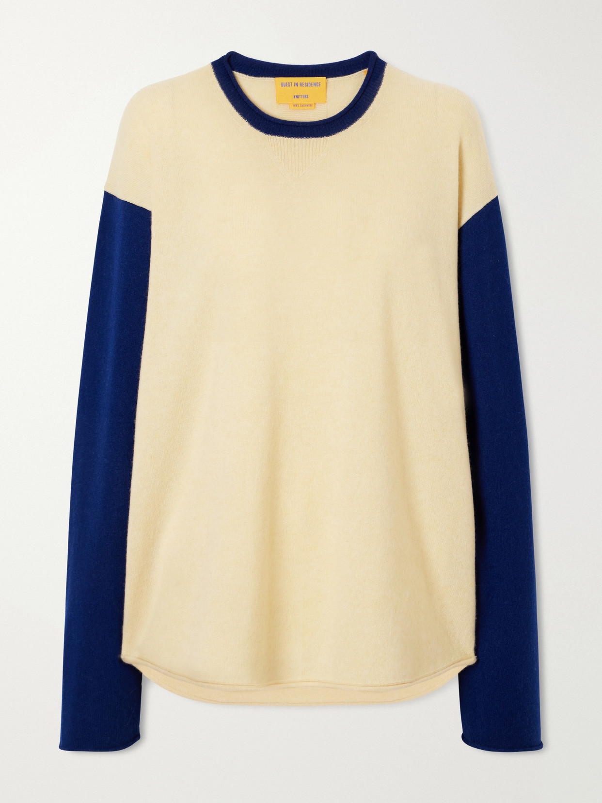 Baseball Two-Tone Cashmere Sweater