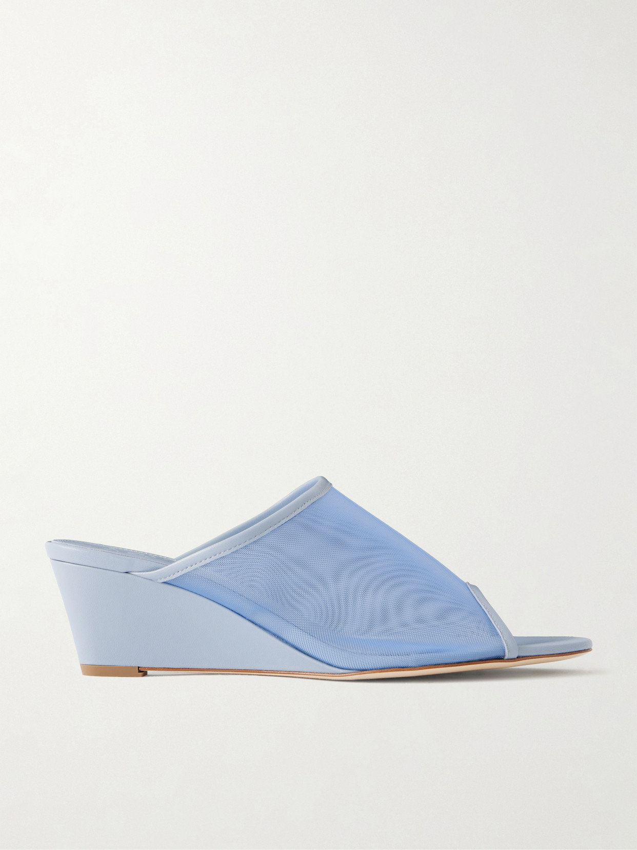 Aeyde Suzanne Leather-trimmed Mesh Sandals In Multi