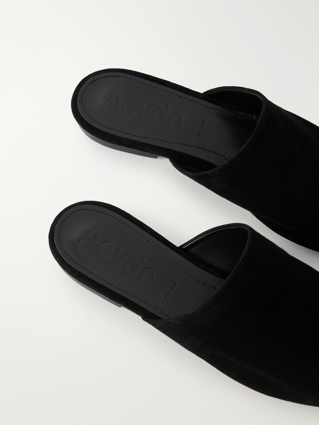 Aeyde Rega Suede Slides In Multi