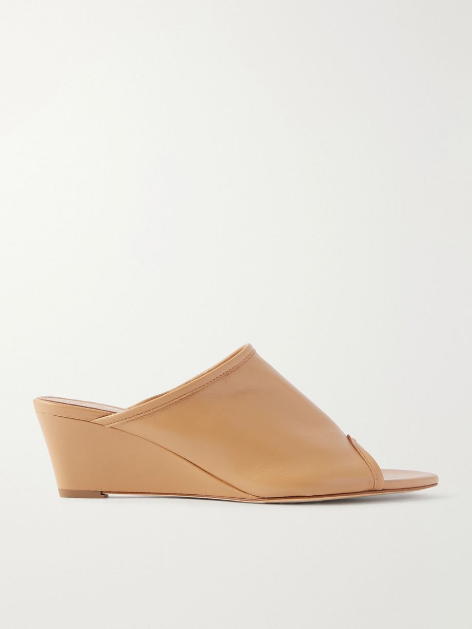Suzanne leather-trimmed mesh sandals