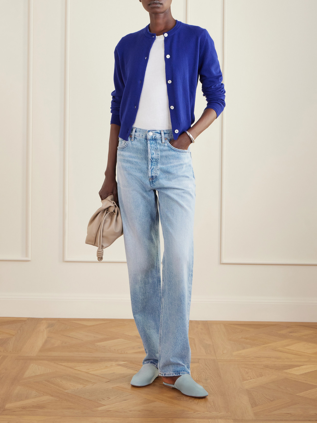 Aeyde Rega Mule In Blue