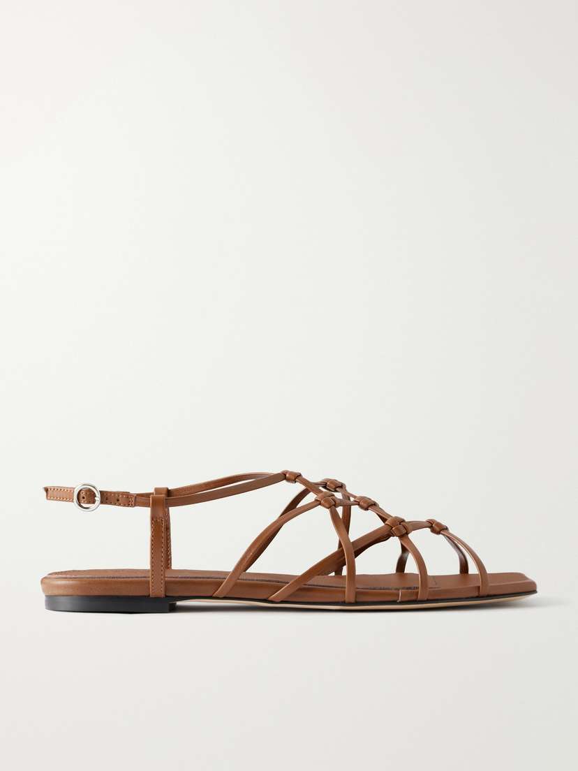 aeyde Anisa Leather Flat Sandals