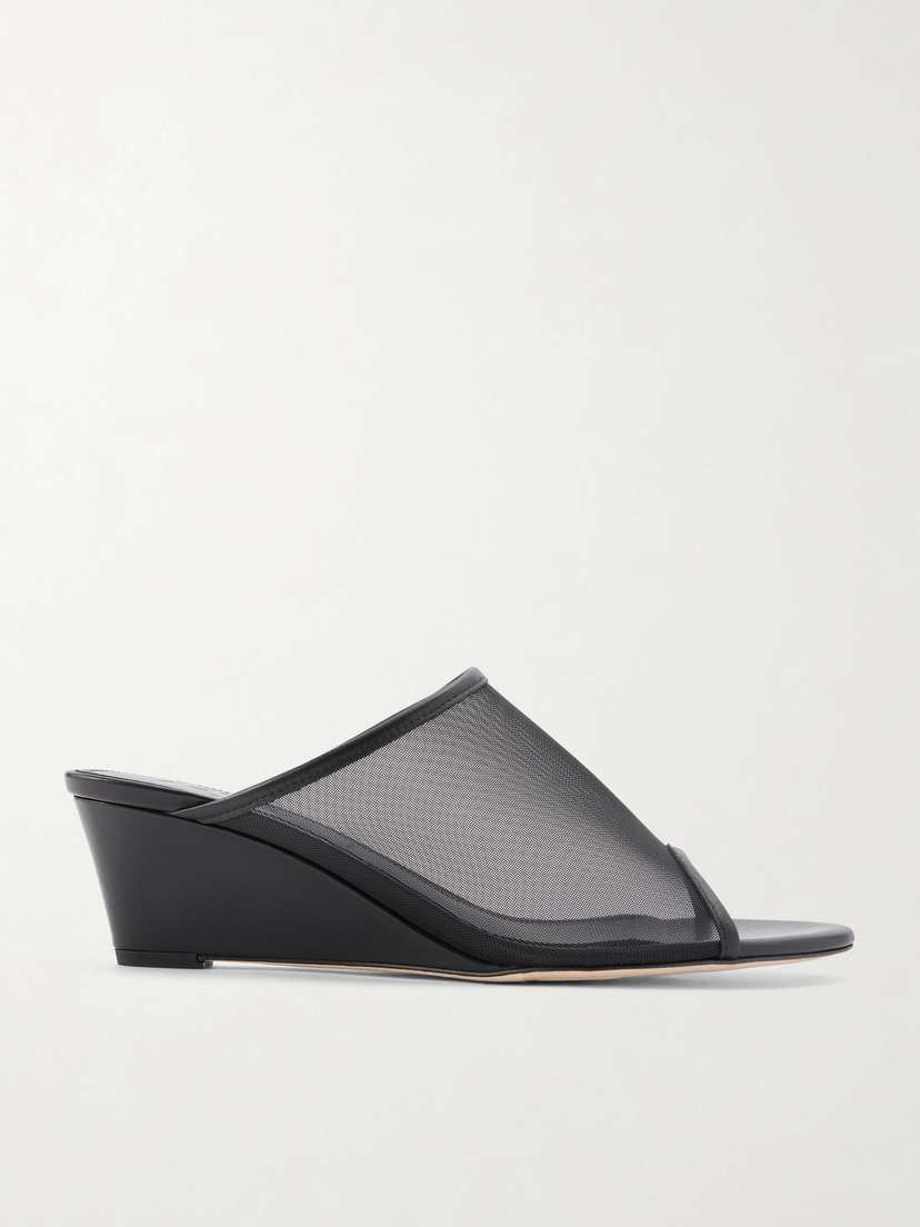 aeyde Suzanne Leather-trimmed Mesh Sandals | Thumbnail 6 aeyde Suzanne Leather-trimmed Mesh Sandals | Thumbnail 6